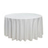 5-Pack White Round Polyester Tablecloth 190gsm 120"