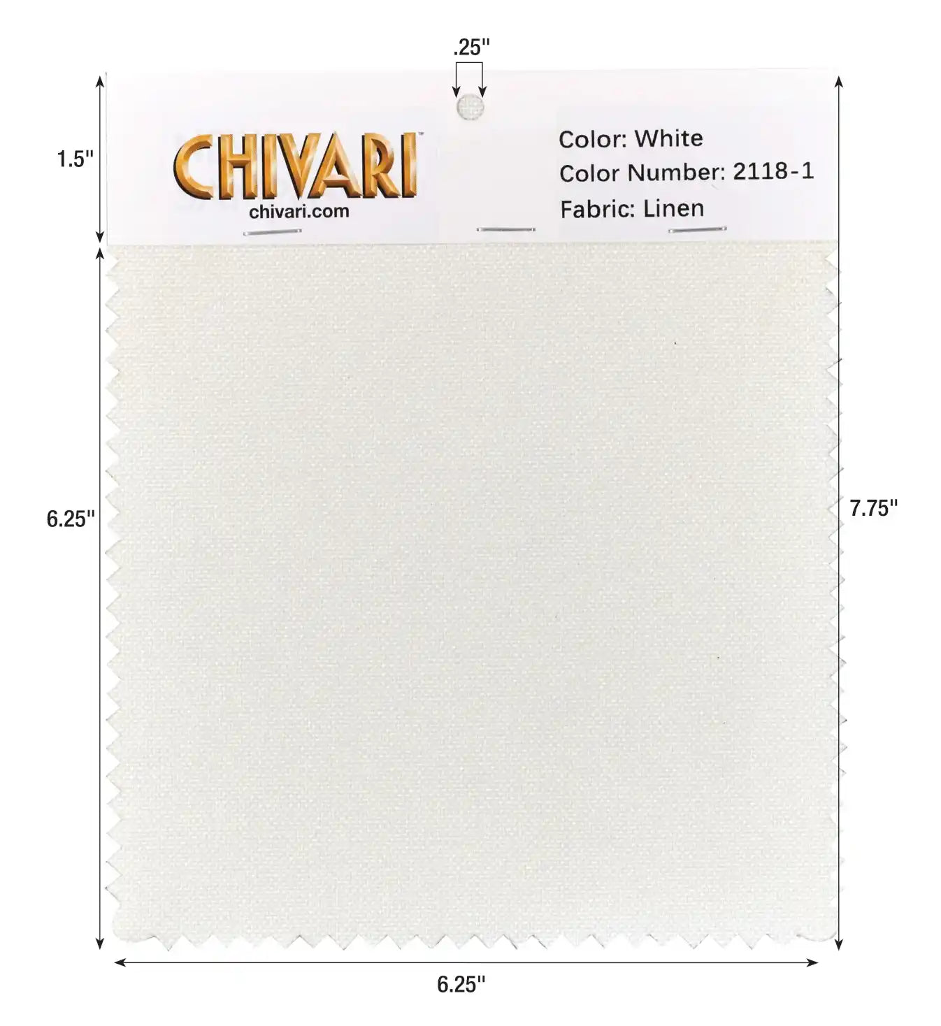 World’s Best Cushion Fabric Swatch - White Linen