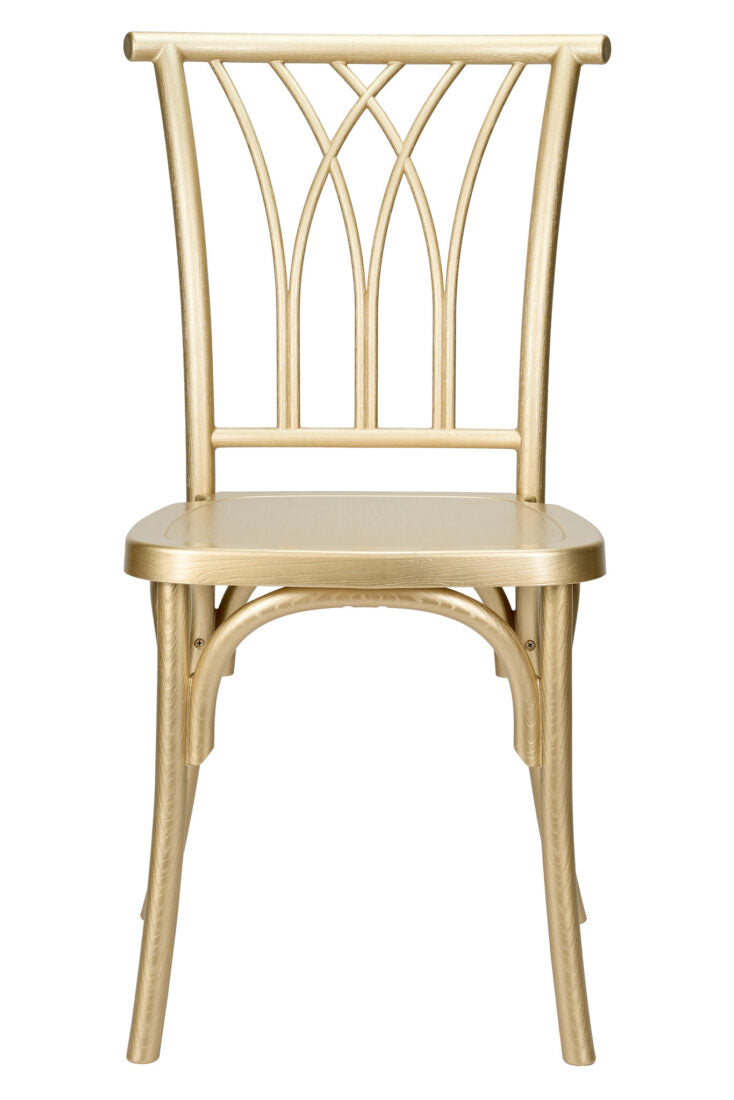 Gold Champagne Resin Willow Chair CWRG-ZG-T