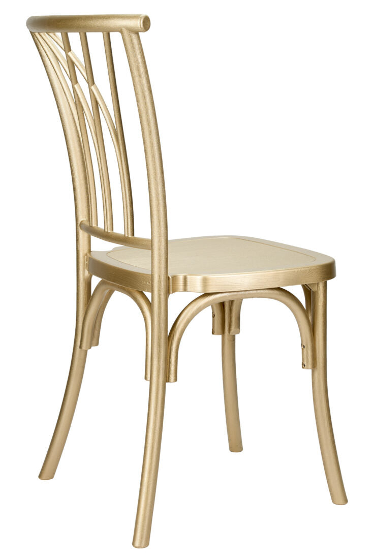 Gold Champagne Resin Willow Chair CWRG-ZG-T