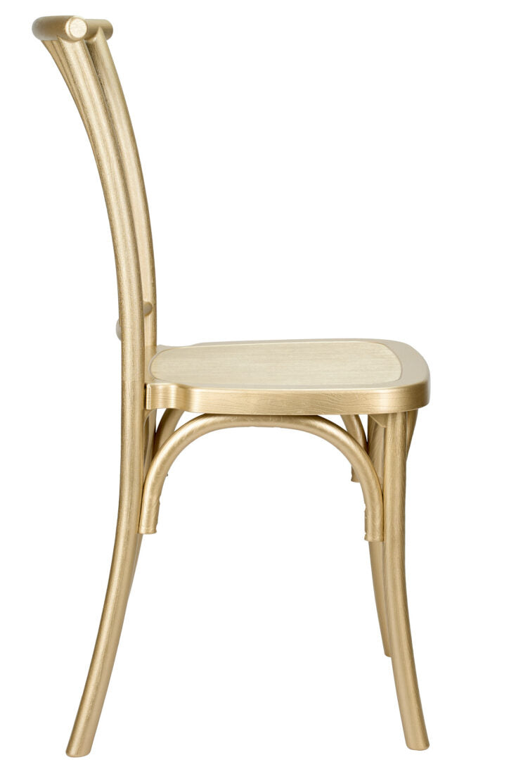 Gold Champagne Resin Willow Chair CWRG-ZG-T