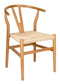 Natural Wishbone Wood Chair with Natural Rope Seat CWHWNN-ZG-T