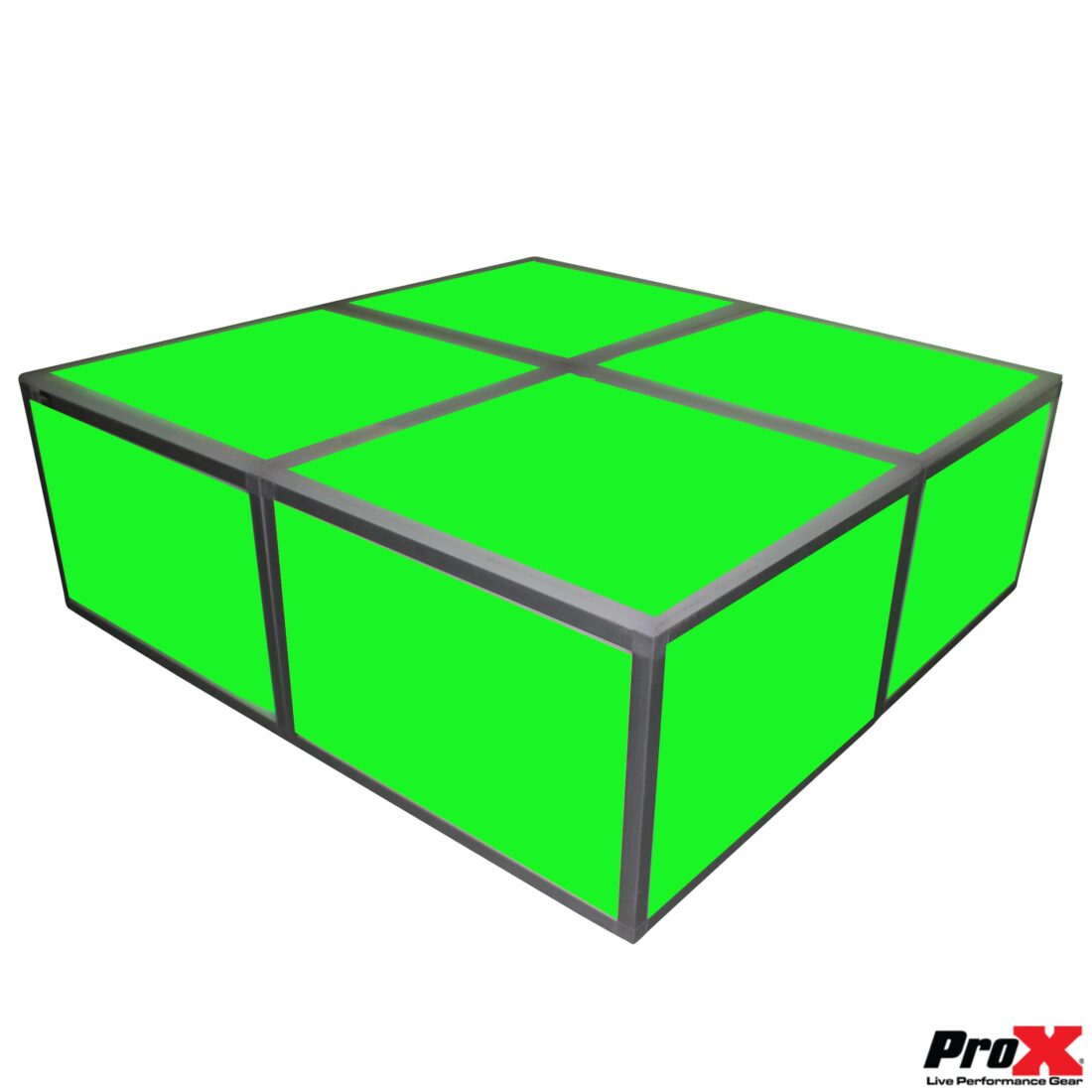 PROX XSA-2X2-24 Lumo Stage Acrylic Stage 2'x'2x24" Platform Cube Light Box Section for Disco Style Dance Floor - Includes (4) Panels