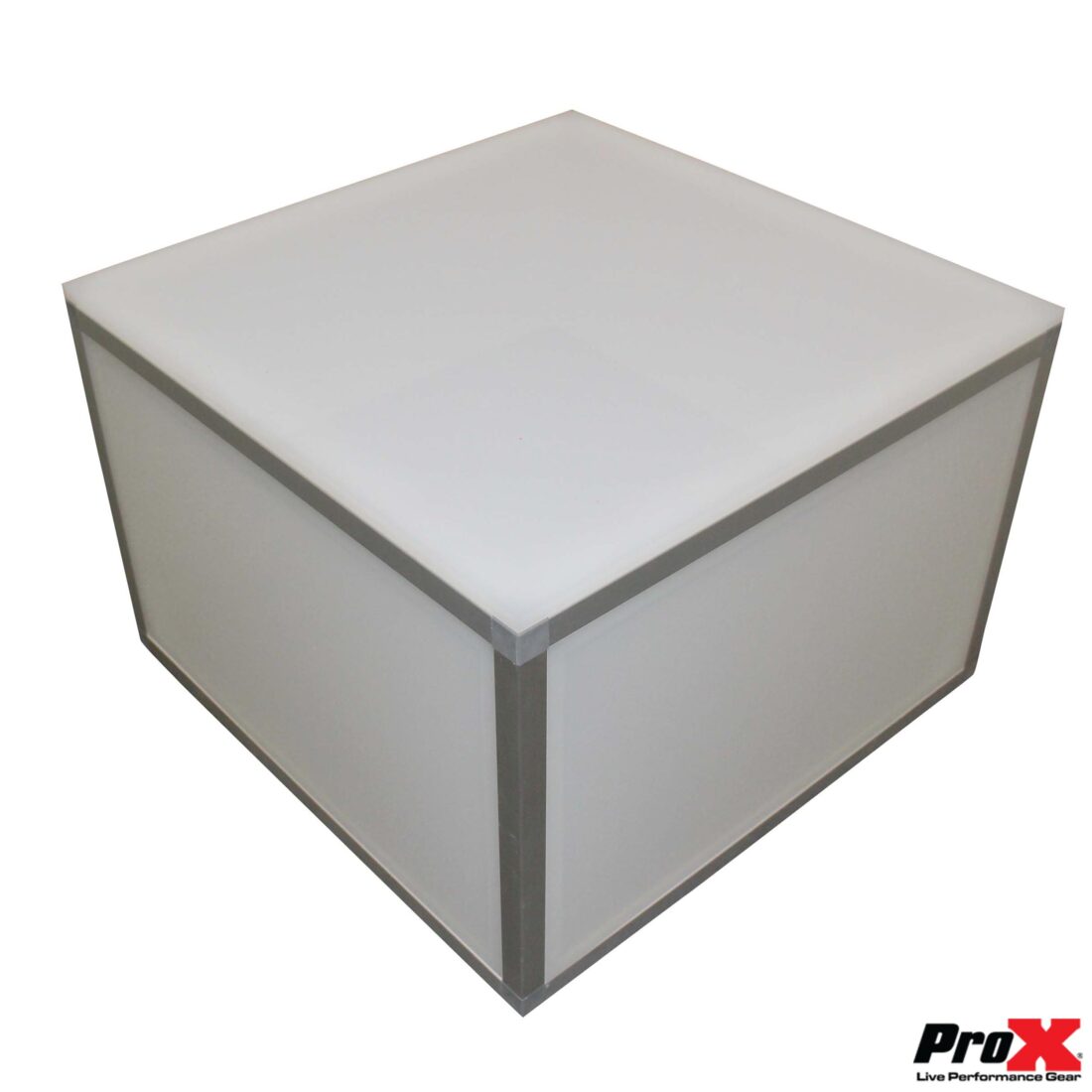 PROX XSA-2X2-24 Lumo Stage Acrylic Stage 2'x'2x24" Platform Cube Light Box Section for Disco Style Dance Floor - Includes (4) Panels