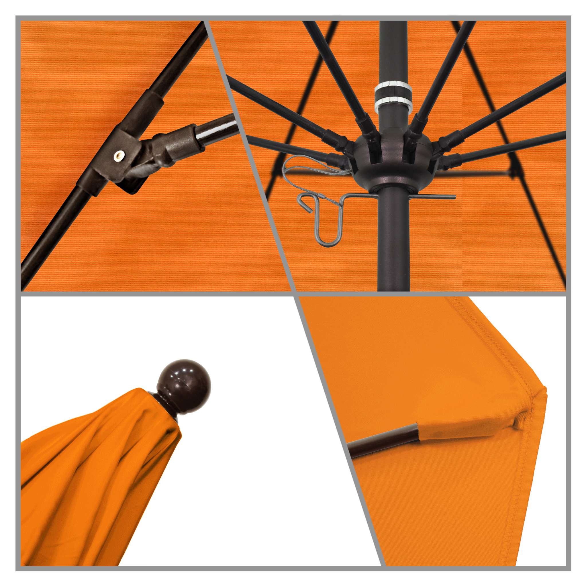 California Umbrellas Tuscan 9' Patio Umbrella Bronze Pole, Sunbrella Canopy CAL-ALTO908117-5417