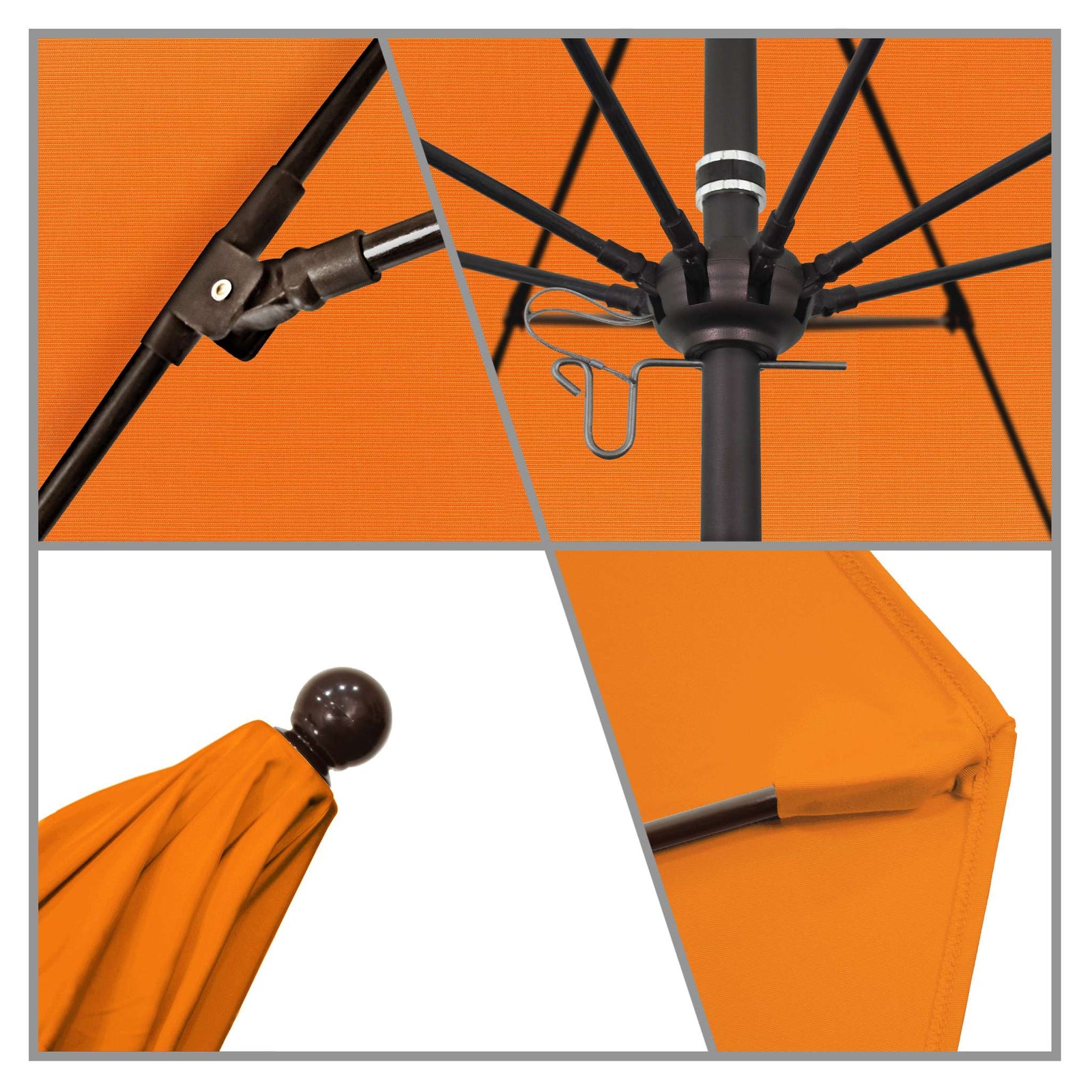 California Umbrellas Tuscan 9' Patio Umbrella Bronze Pole, Sunbrella Canopy CAL-ALTO908117-5417