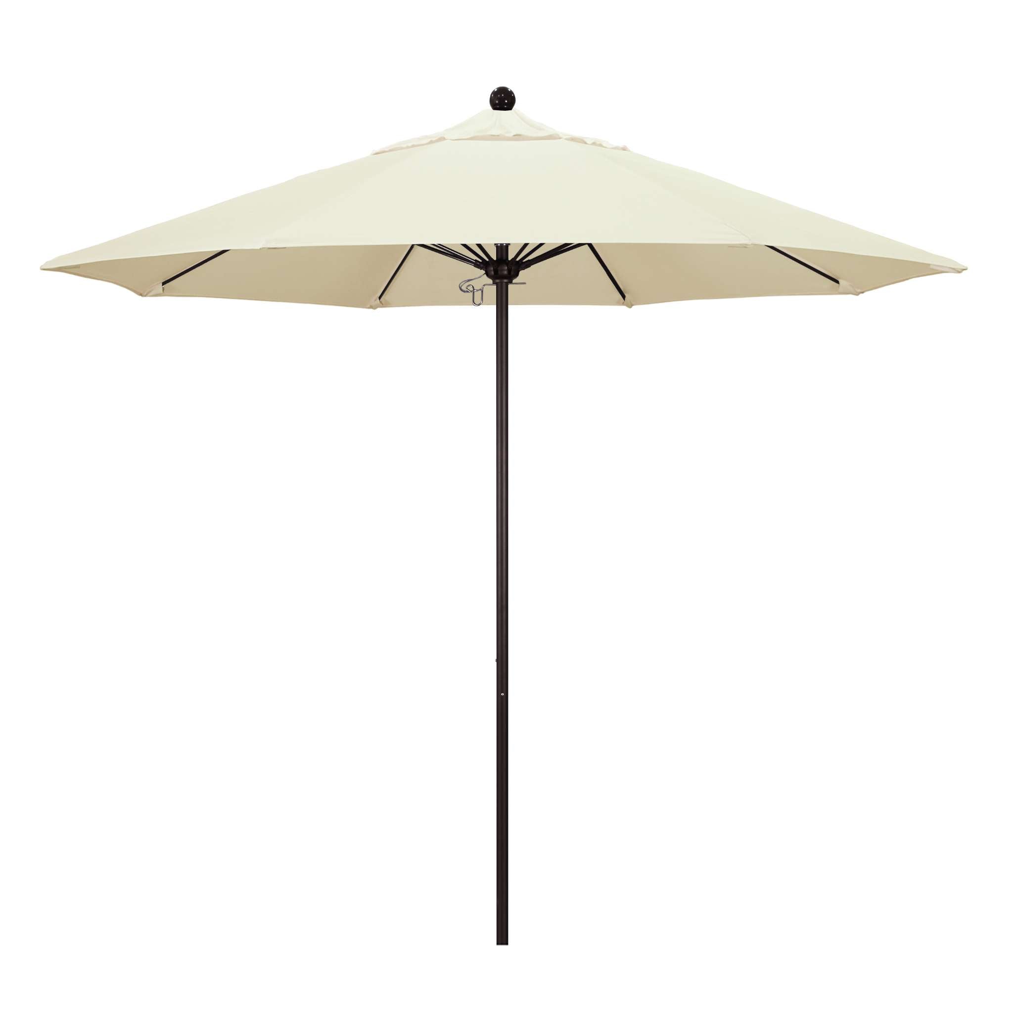 California Umbrellas Canvas 9' Patio Umbrella Bronze Pole, Sunbrella Canopy CAL-ALTO908117-5453