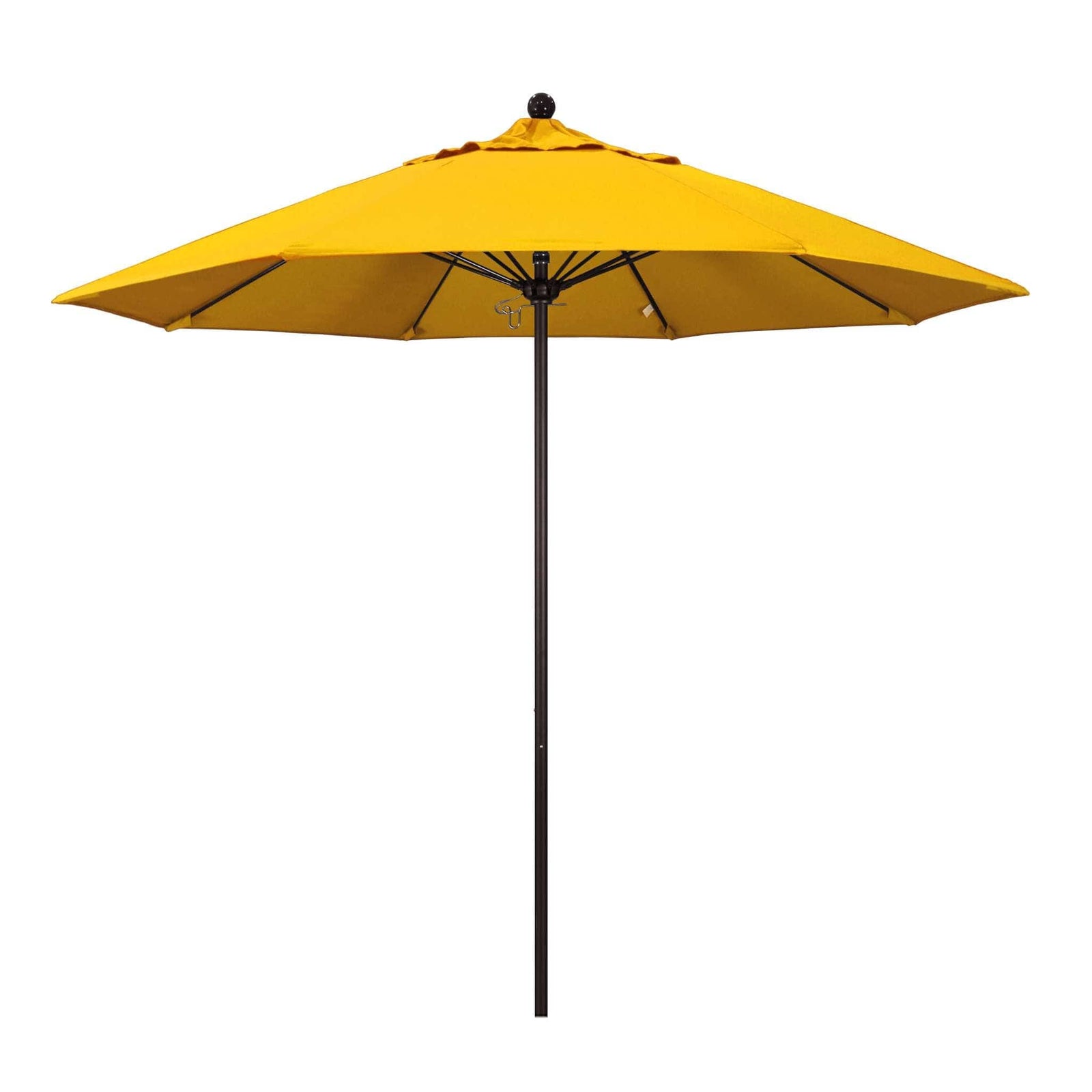California Umbrellas Sunflower Yellow 9' Patio Umbrella Bronze Pole, Sunbrella Canopy CAL-ALTO908117-5457