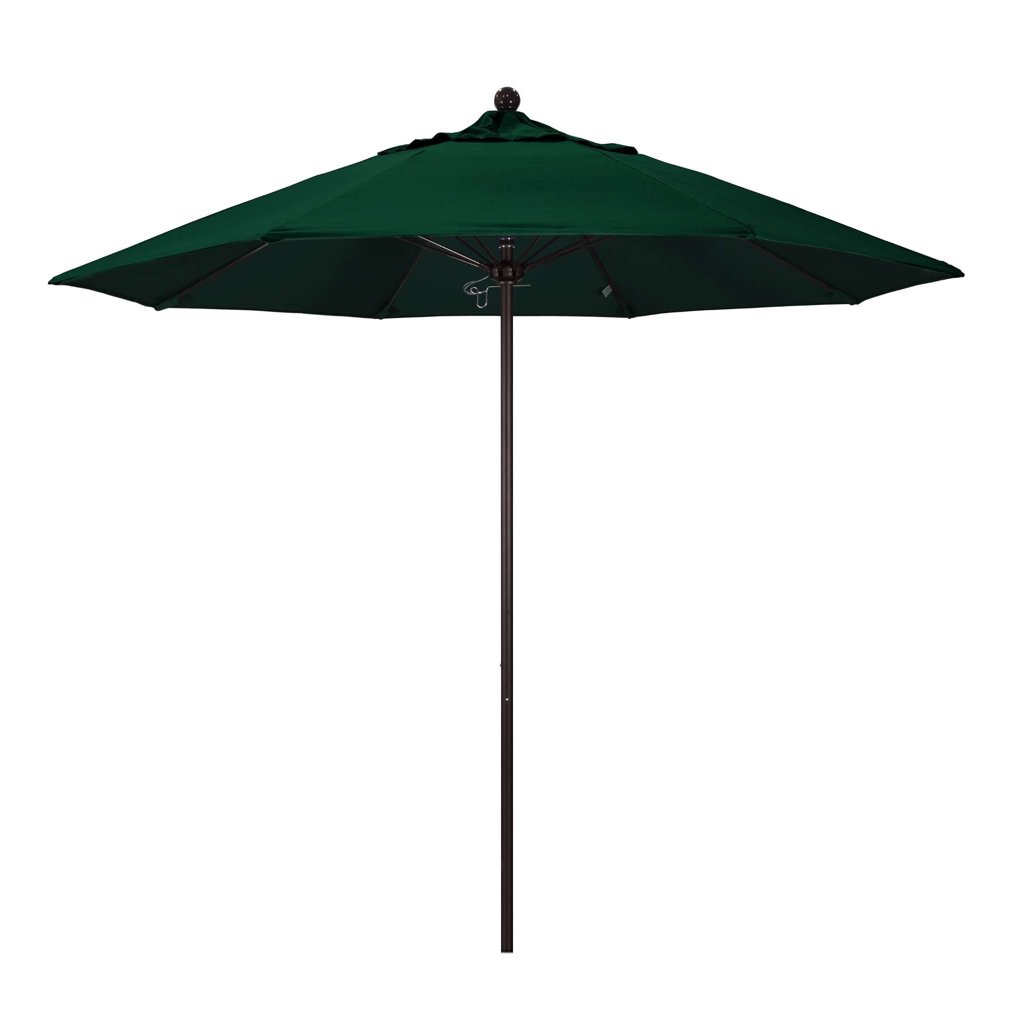 California Umbrellas Hunter Green 9' Patio Umbrella Bronze Pole, Olefin Canopy CAL-ALTO908117-F08