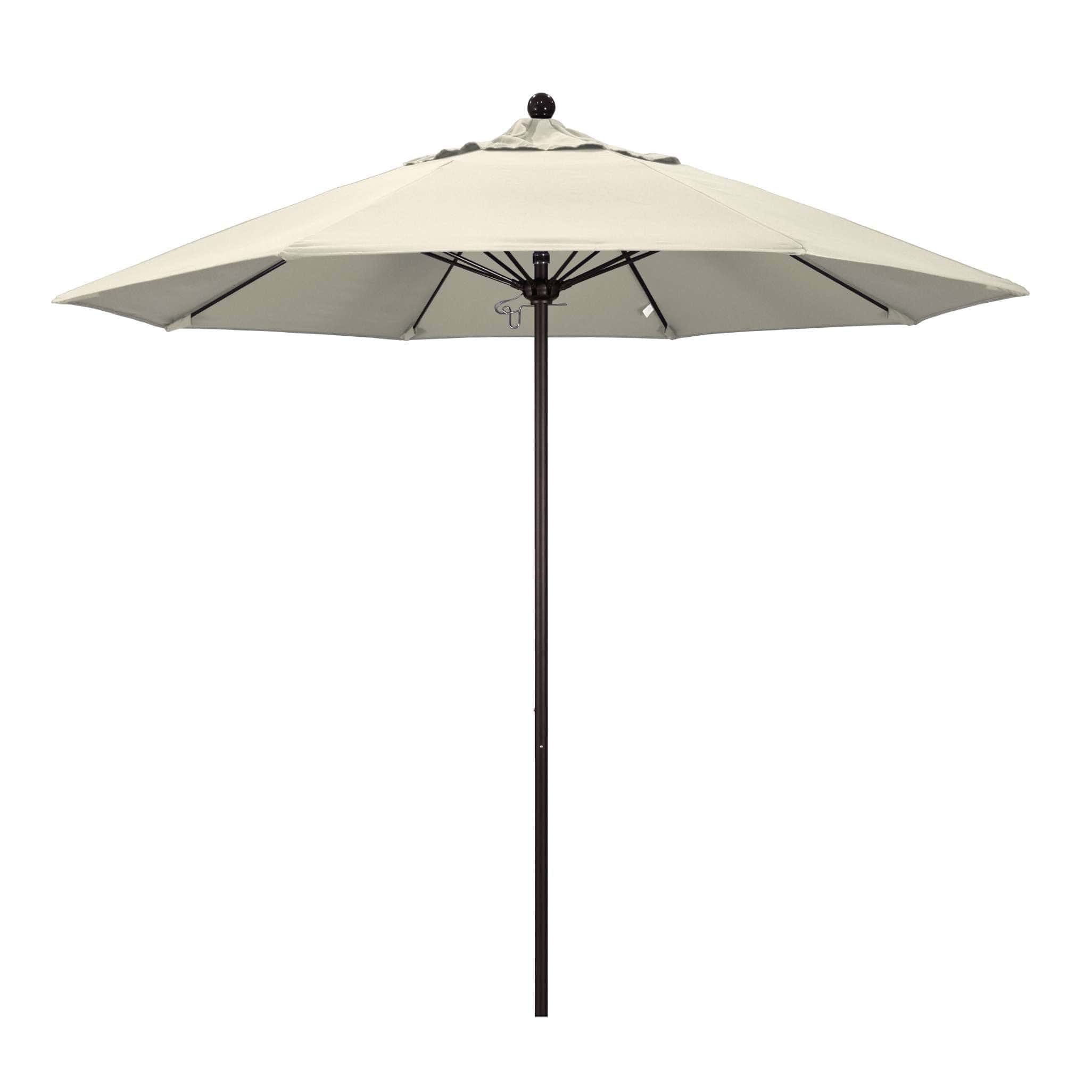 California Umbrellas Antique Beige 9' Patio Umbrella Bronze Pole, Olefin Canopy CAL-ALTO908117-F22