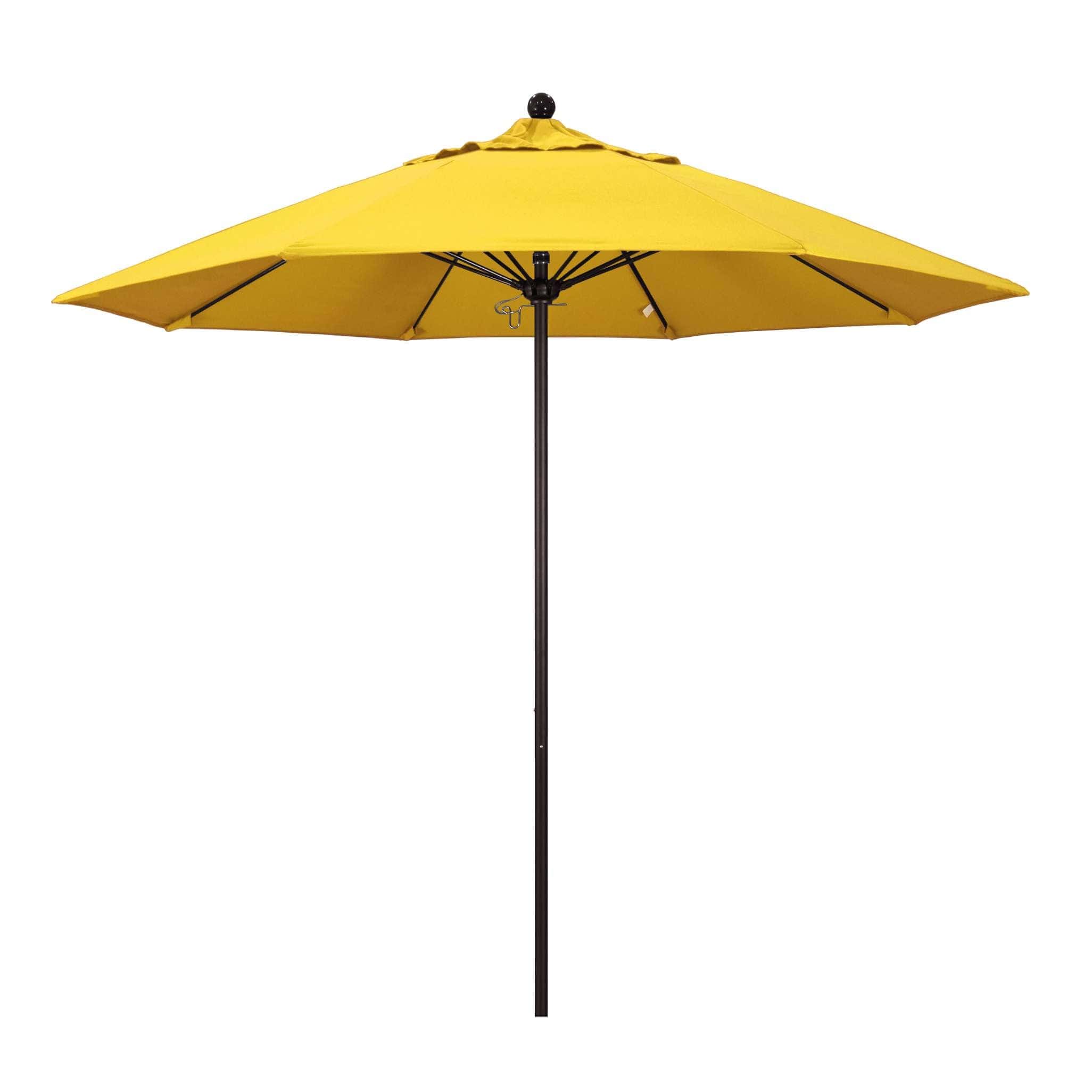 California Umbrellas Lemon 9' Patio Umbrella Bronze Pole, Olefin Canopy CAL-ALTO908117-F25
