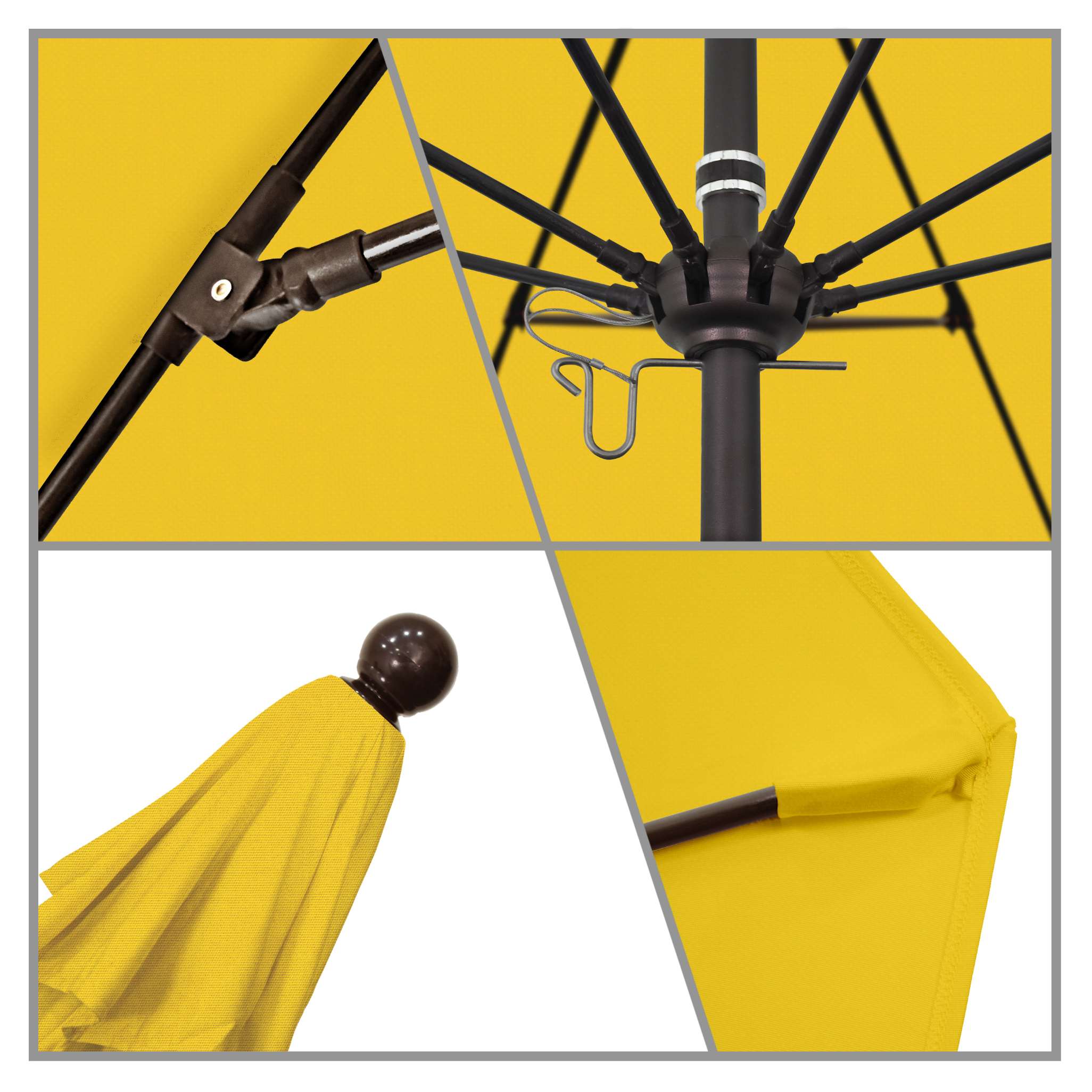 California Umbrellas Lemon 9' Patio Umbrella Bronze Pole, Olefin Canopy CAL-ALTO908117-F25