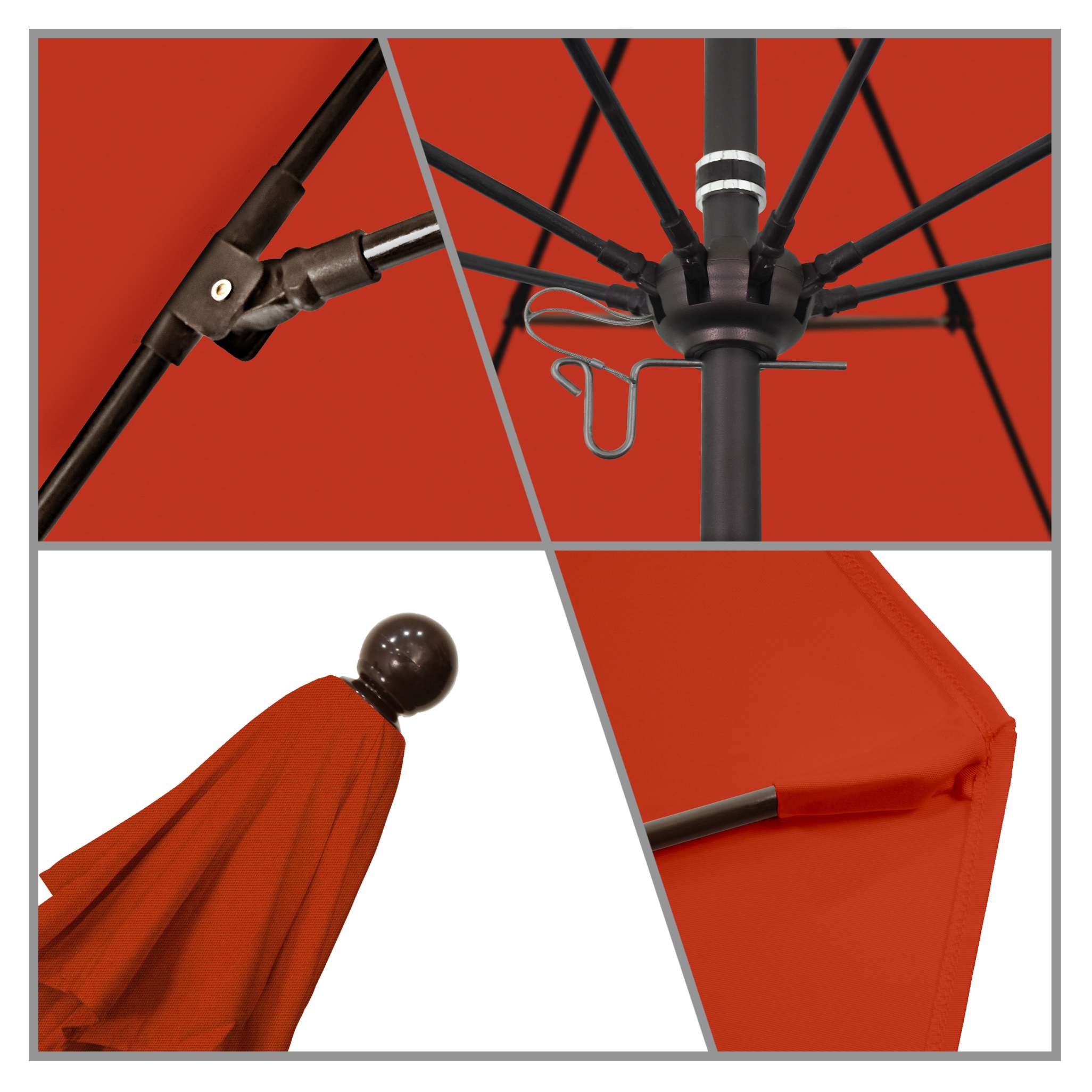 California Umbrellas Sunset 9' Patio Umbrella Bronze Pole, Olefin Canopy CAL-ALTO908117-F27