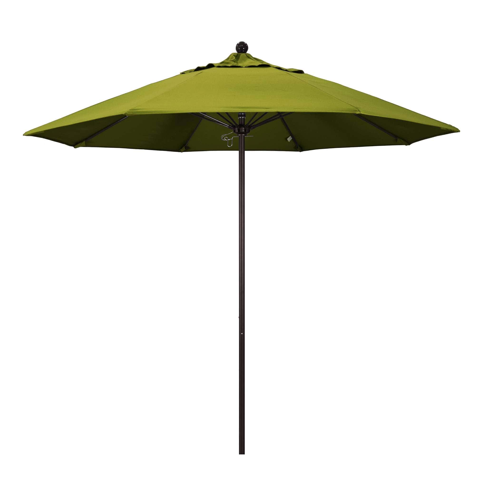 California Umbrellas Kiwi 9' Patio Umbrella Bronze Pole, Olefin Canopy CAL-ALTO908117-F55