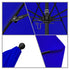 California Umbrellas Pacific Blue 9' Patio Umbrella Black Pole, Sunbrella Canopy CAL-ALTO908302-5401