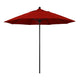 California Umbrellas Jockey Red 9' Patio Umbrella Black Pole, Sunbrella Canopy CAL-ALTO908302-5403
