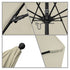 California Umbrellas Antique Beige 9' Patio Umbrella Black Pole, Sunbrella Canopy CAL-ALTO908302-5422