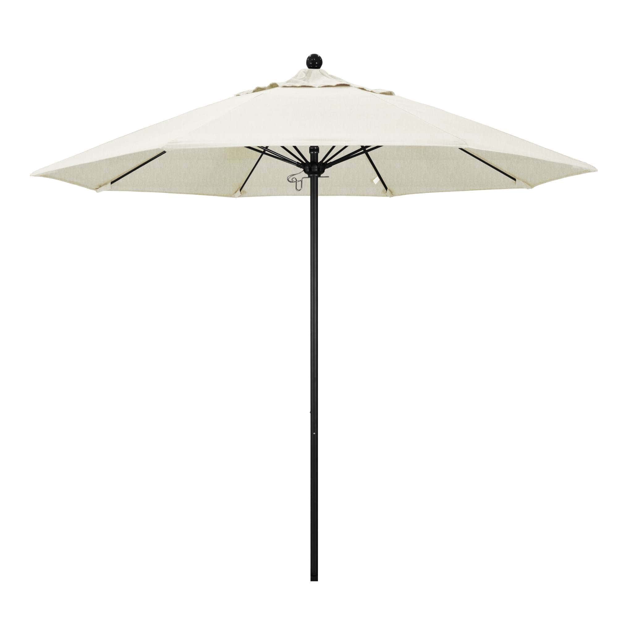 California Umbrellas Canvas 9' Patio Umbrella Black Pole, Sunbrella Canopy CAL-ALTO908302-5453