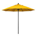 California Umbrellas Sunflower Yellow 9' Patio Umbrella Black Pole, Sunbrella Canopy CAL-ALTO908302-5457