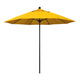 California Umbrellas Sunflower Yellow 9' Patio Umbrella Black Pole, Sunbrella Canopy CAL-ALTO908302-5457
