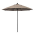 California Umbrellas Taupe 9' Patio Umbrella Black Pole, Sunbrella Canopy CAL-ALTO908302-5461
