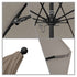 California Umbrellas Taupe 9' Patio Umbrella Black Pole, Sunbrella Canopy CAL-ALTO908302-5461
