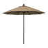 California Umbrellas Heather Beige 9' Patio Umbrella Black Pole, Sunbrella Canopy CAL-ALTO908302-5476