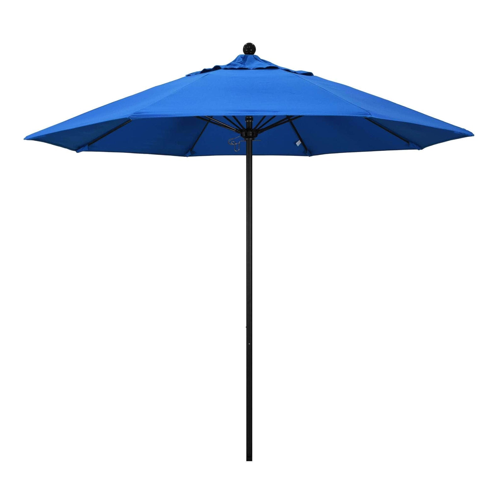 California Umbrellas Royal Blue 9' Patio Umbrella Black Pole, Olefin Canopy CAL-ALTO908302-F03