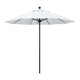 California Umbrellas White 9' Patio Umbrella Black Pole, Olefin Canopy CAL-ALTO908302-F04