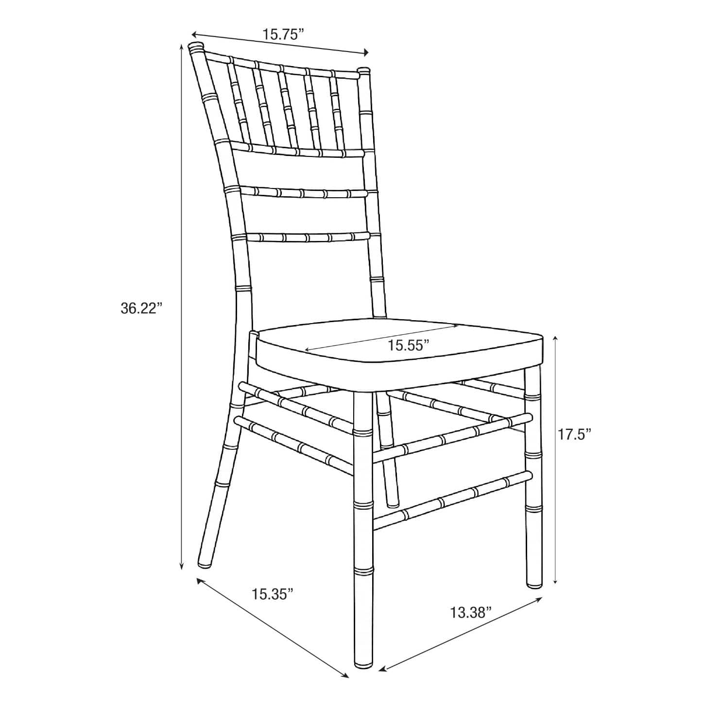 Chivari Gold Aluminum Chiavari Chair CCAG-AX-T