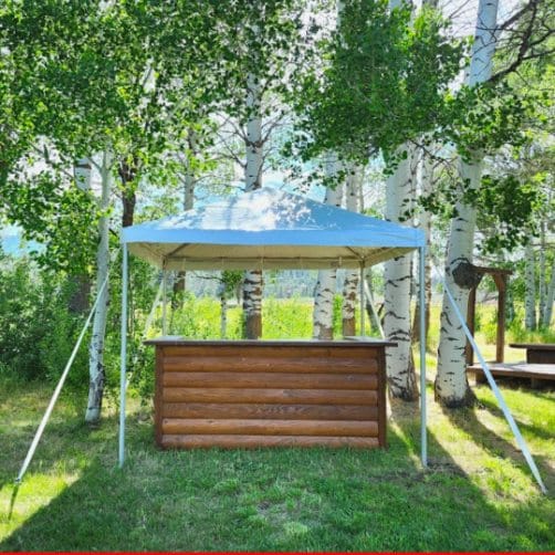 Chivari 10x10 Frame Tent with Stakes – Heavy-Duty Commercial Event Tent AMT-BDL-FRT-10x10-WHT-STK-7F