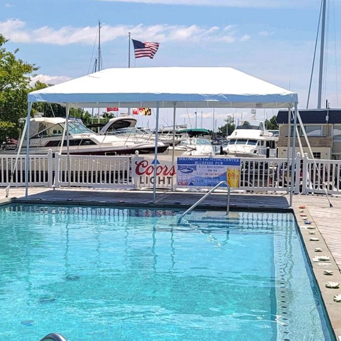 Chivari 10x20 Frame Tent with Stakes – Heavy-Duty Commercial Event Tent AMT-BDL-FRT-10x20-WHT-STK-7F