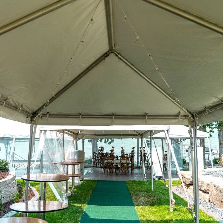 Chivari 10x20 Frame Tent with Ballasting System – Heavy-Duty Commercial Event Tent AMT-BDL-FRT-10x20-WHT-TBS-7F