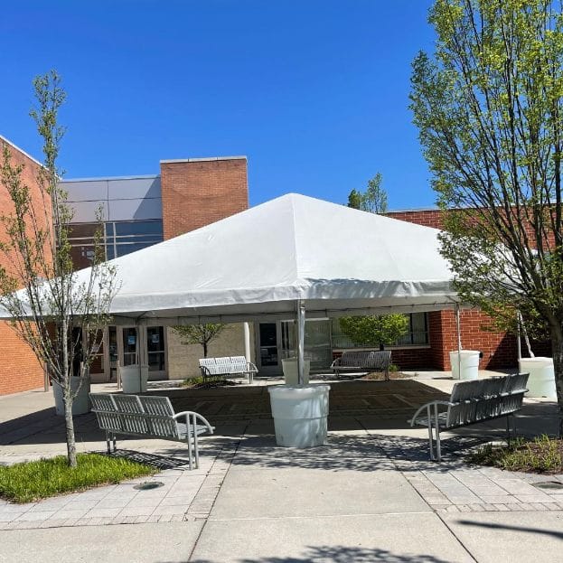 Chivari 20x20 Frame Tent with Ballasting System – Heavy-Duty Commercial Event Tent AMT-BDL-FRT-20x20-WHT-STK-7F