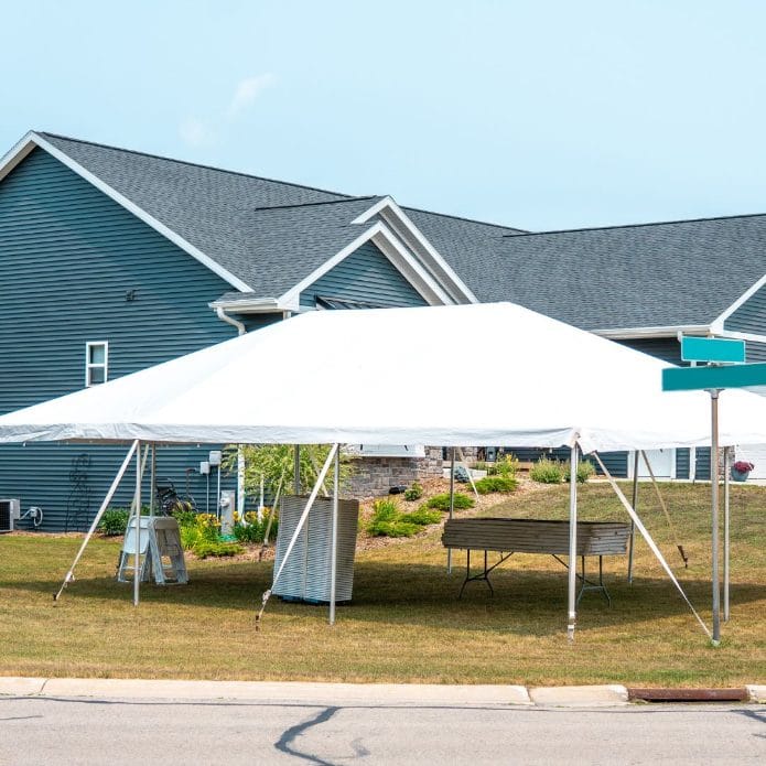 Chivari 20x30 Frame Tent with Ballasting System – Heavy-Duty Commercial Event Tent AMT-BDL-FRT-20x30-WHT-TBS-7F