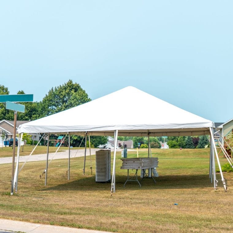 Chivari 20x30 Frame Tent with Ballasting System – Heavy-Duty Commercial Event Tent AMT-BDL-FRT-20x30-WHT-TBS-7F