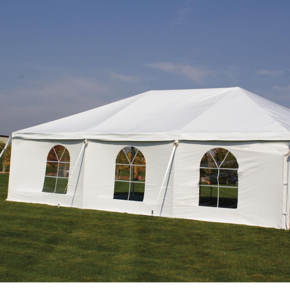 Chivari 20x30 Frame Tent with Ballasting System – Heavy-Duty Commercial Event Tent AMT-BDL-FRT-20x30-WHT-TBS-7F