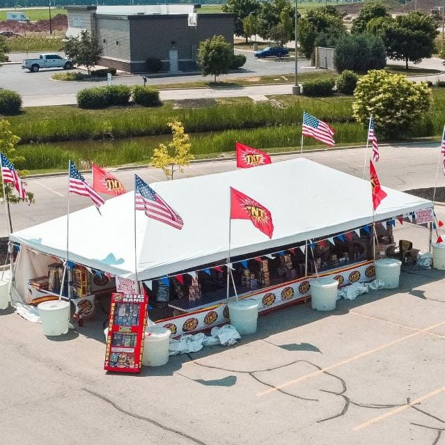 Chivari 20x40 Frame Tent with Stakes – Heavy-Duty Commercial Event Tent AMT-BDL-FRT-20x40-WHT-STK-7F