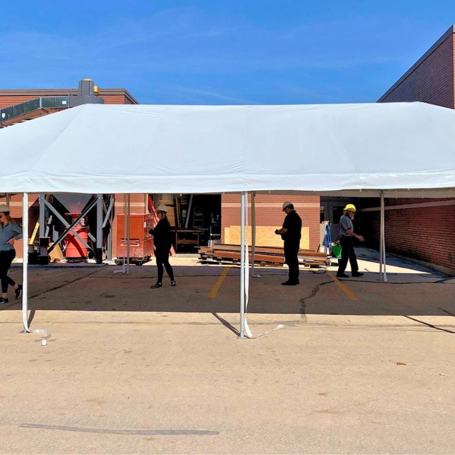 Chivari 20x40 Frame Tent with Ballasting System – Heavy-Duty Commercial Event Tent AMT-BDL-FRT-20x40-WHT-TBS-7F