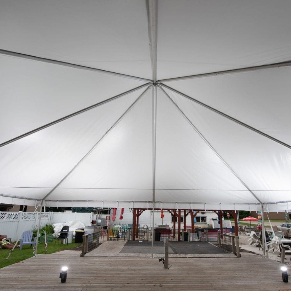Chivari 30x30 Frame Tent with Ballasting System – Heavy-Duty Commercial Event Tent AMT-BDL-FRT-30x30-WHT-TBS-7F