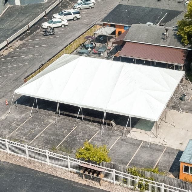 Chivari 40x60 Frame Tent with Ballasting System – Heavy-Duty Commercial Event Tent AMT-BDL-FRT-40x60-WHT-TBS-7F