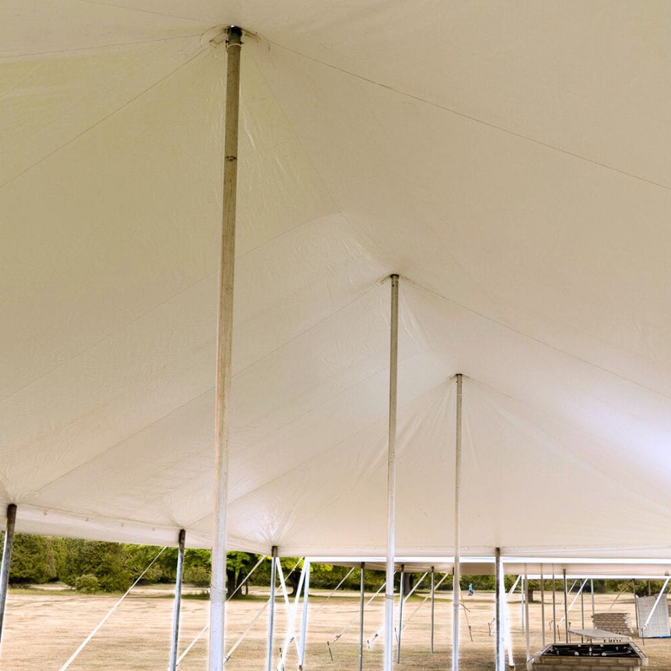 Chivari 20x40 Pole Tent with Stakes – Heavy-Duty Commercial Event Tent AMT-BDL-PLT-20x40-WHT-ALU-STK-7F