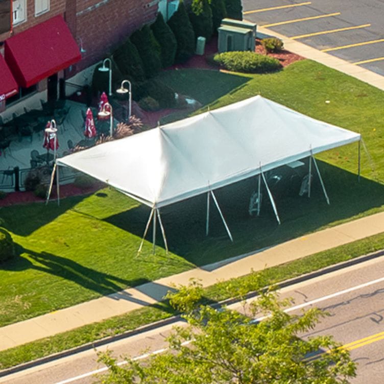 Chivari 20x40 Pole Tent with Stakes – Heavy-Duty Commercial Event Tent AMT-BDL-PLT-20x40-WHT-ALU-STK-7F