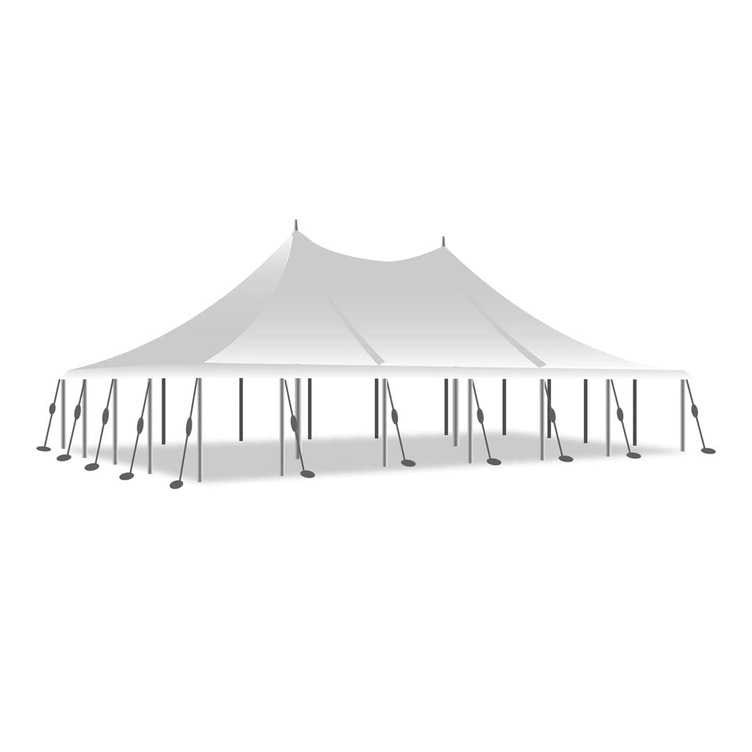 Chivari 40x60 Pole Tent with Stakes – Heavy-Duty Commercial Event Tent AMT-BDL-PLT-40x60-WHT-ALU-STK-7F