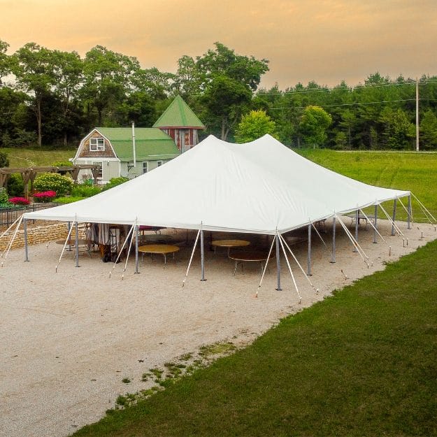 Chivari 40x60 Pole Tent with Stakes – Heavy-Duty Commercial Event Tent AMT-BDL-PLT-40x60-WHT-ALU-STK-7F