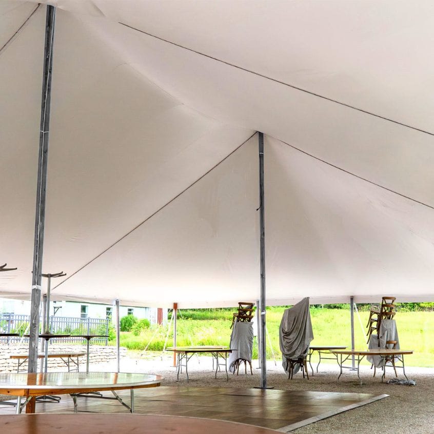 Chivari 40x60 Pole Tent with Stakes – Heavy-Duty Commercial Event Tent AMT-BDL-PLT-40x60-WHT-ALU-STK-7F