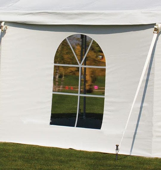 Chivari 7' x 30'  Window Sidewall Tent Panel with Side Release AMT-MFG-SDW-SRL-MTL-WDW-WHT-7F-30F-NZP