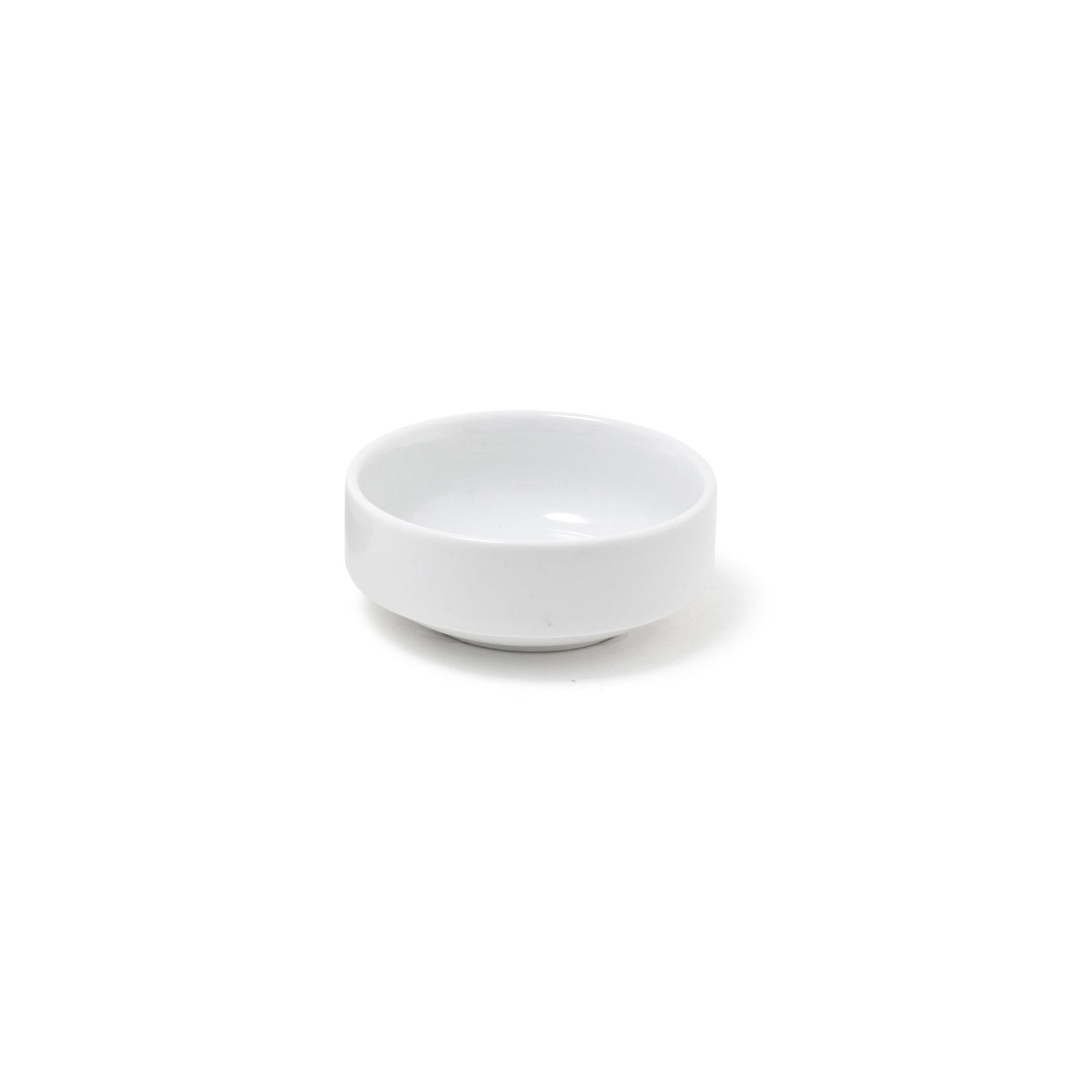 Front of the House FOH ASC016WHP23 Monaco 3 oz Superwhite Round Porcelain Ramekin - Case of 12 FOH-ASC016WHP23