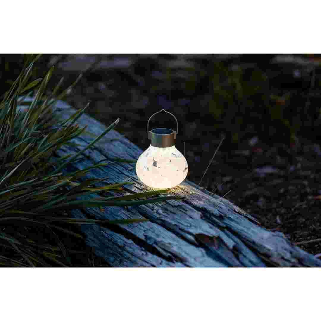 Allsop White Allsop Tea Lantern Hand Blown Glass Solar Lantern ASP-30454