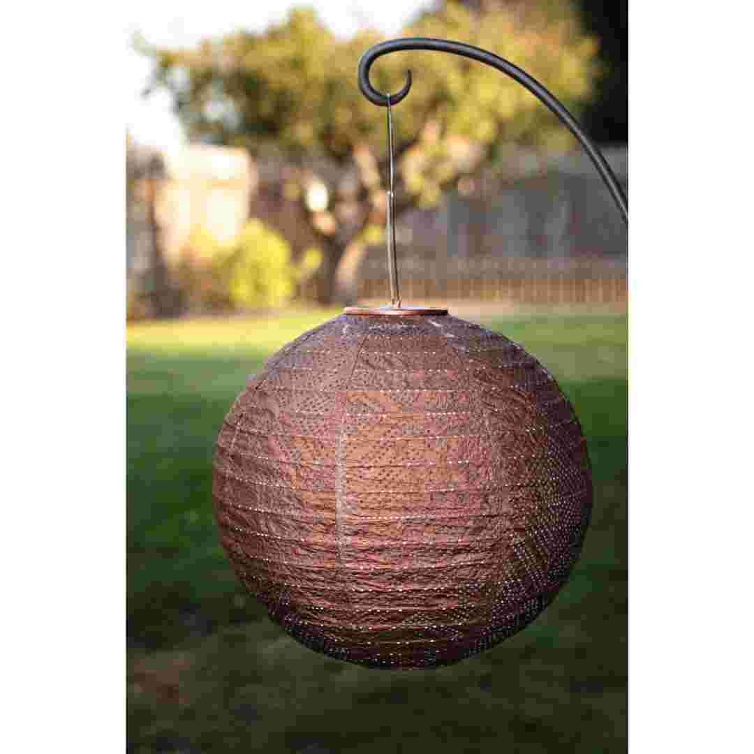Allsop Copper Allsop Market 12" Globe Soji Stella Solar Lantern ASP-31406